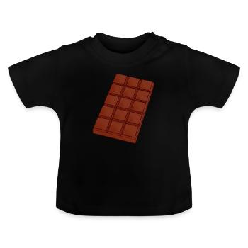 Tafel Schokolade Milch Liebhaber Zucker Geschenk - Baby Bio-T-Shirt mit Rundhals - Schwarz - Vorne