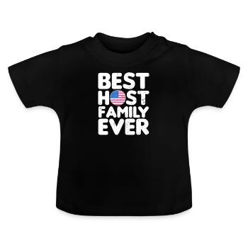 Au Pair Best Host Family Ever Gift - Baby Organic T-Shirt with Round Neck - black - Front