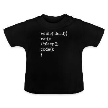 Programmierung Informatik Entwickler Wortspiel - Baby Bio-T-Shirt mit Rundhals - Schwarz - Vorne