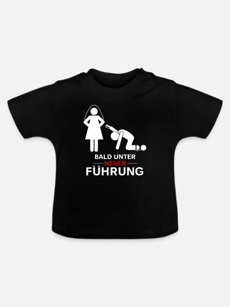 Bald unter neuer Führung, JGA Abend, Party on - Baby Bio-T-Shirt mit Rundhals - Schwarz