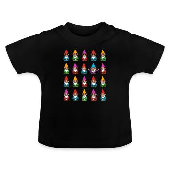 Cadeau de jardin nain nain jardin nain gnome - T-shirt bio col rond Bébé - noir - Devant