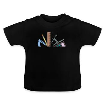 Mathematicien - T-shirt bio col rond Bébé - noir - Devant