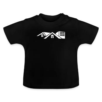 Immobilienmakler Haus Immobilie Verkauf Wohnung - Baby Bio-T-Shirt mit Rundhals - Schwarz - Vorne