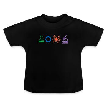 Chimie Molécule Chimique Chimique Science Laboratoire Élément - T-shirt bio col rond Bébé - noir - Devant