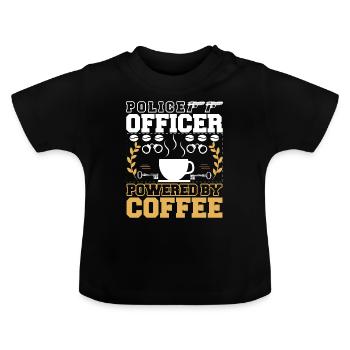 Police Officer Law Enforcement Cop - Baby Organic T-Shirt with Round Neck - black - Front