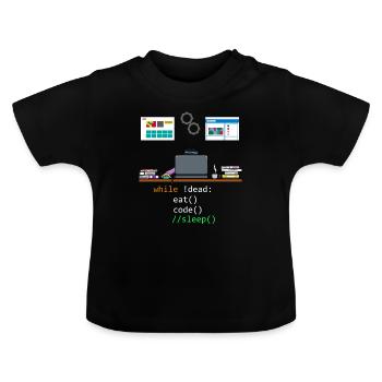 Programmierung Informatik Entwickler Programmierer - Baby Bio-T-Shirt mit Rundhals - Schwarz - Vorne