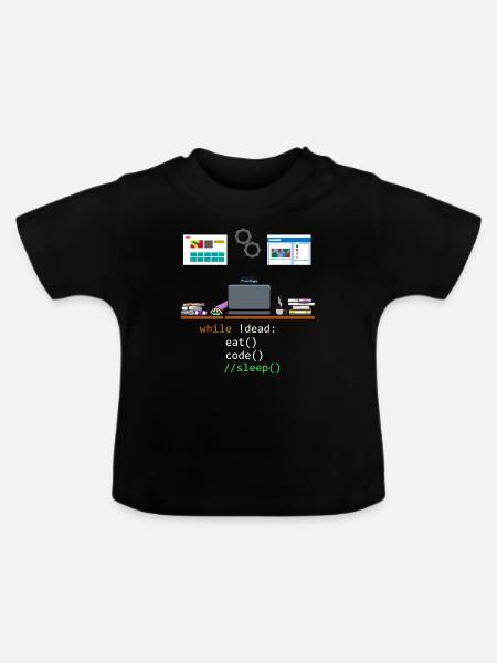 Programmeur développeur informatique - T-shirt bio col rond Bébé - noir