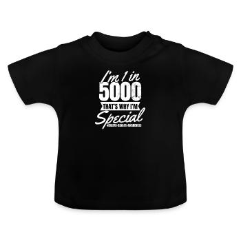 Ehlers Danlos Syndrom Ich bin 1 in 5000 Geschenk - Baby Bio-T-Shirt mit Rundhals - Schwarz - Vorne