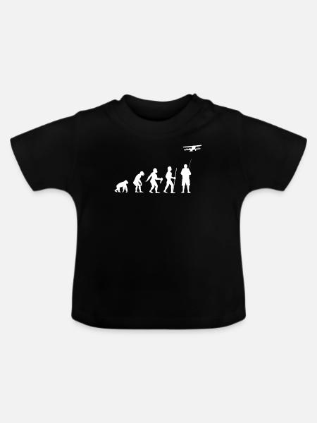 Modellflieger Pilot Modellflug Modellbau Geschenk - Baby Bio-T-Shirt mit Rundhals - Schwarz