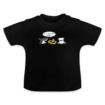 Glutenfrei Glutenfrei Lebensmittel Allergie - Baby Bio-T-Shirt mit Rundhals - Schwarz - Vorne