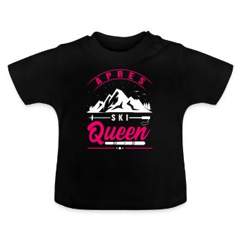 Apres Ski Queen,Lapins,Winter Party Apres Ski - T-shirt bio col rond Bébé - noir - Devant