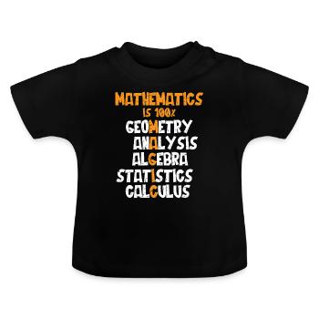 Les mathématiques sont 100% magie, statistique, calcul - T-shirt bio col rond Bébé - noir - Devant