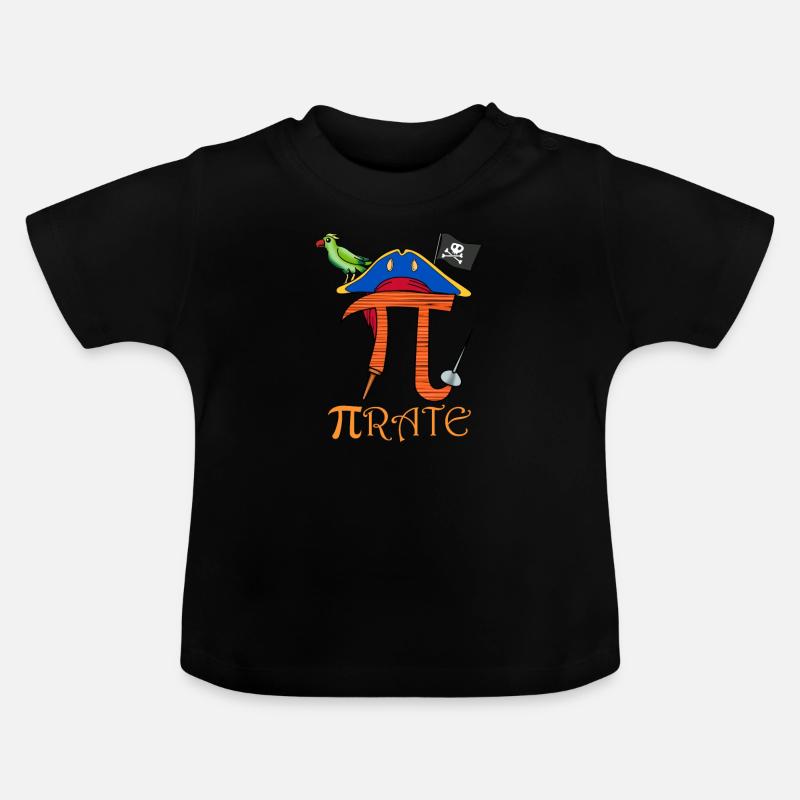 Pirate Math Pi Day Math Algèbre Education - T-shirt bio col rond Bébé - noir