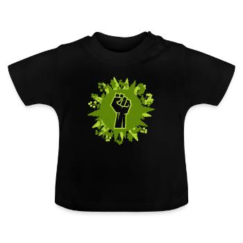Protestation écologique - T-shirt bio col rond Bébé - noir - Devant