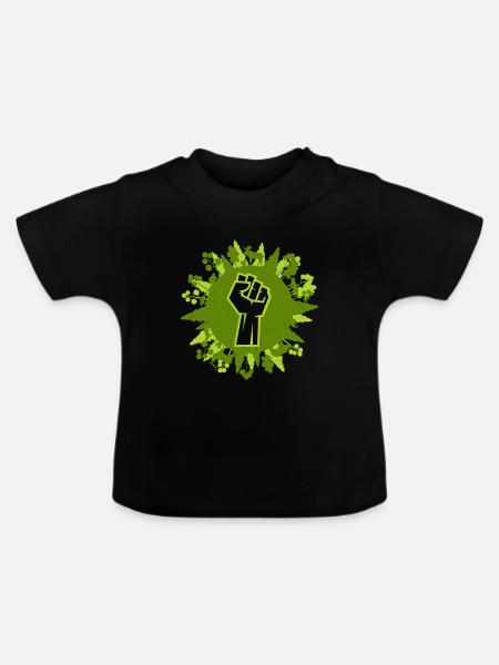 Eco Friendly Protest - Baby Bio-T-Shirt mit Rundhals - Schwarz