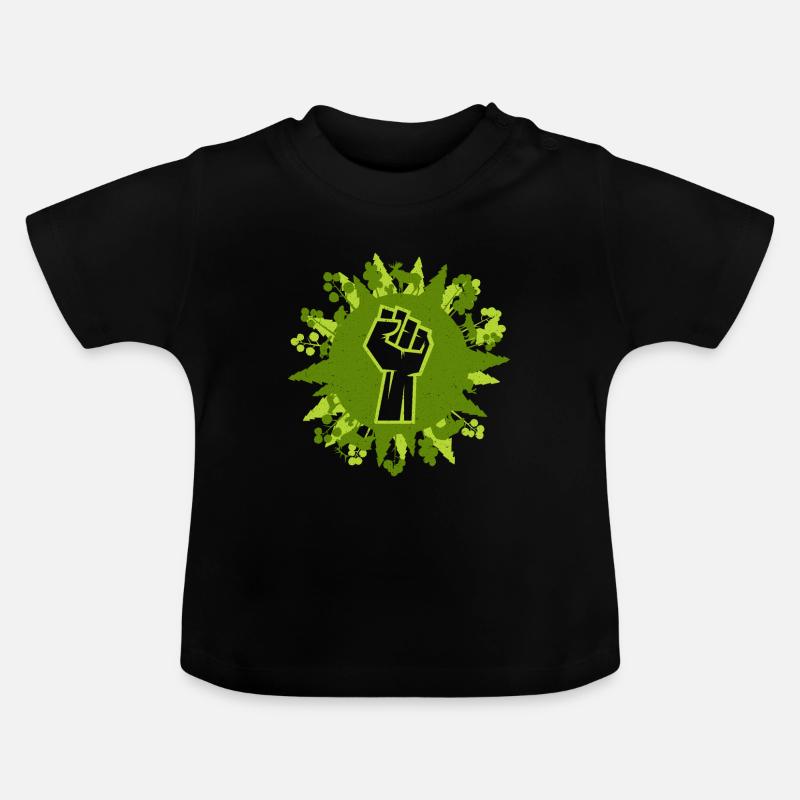 Protestation écologique - T-shirt bio col rond Bébé - noir