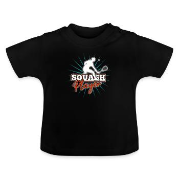 squash - T-shirt bio col rond Bébé - noir - Devant