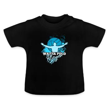 water polo - T-shirt bio col rond Bébé - noir - Devant