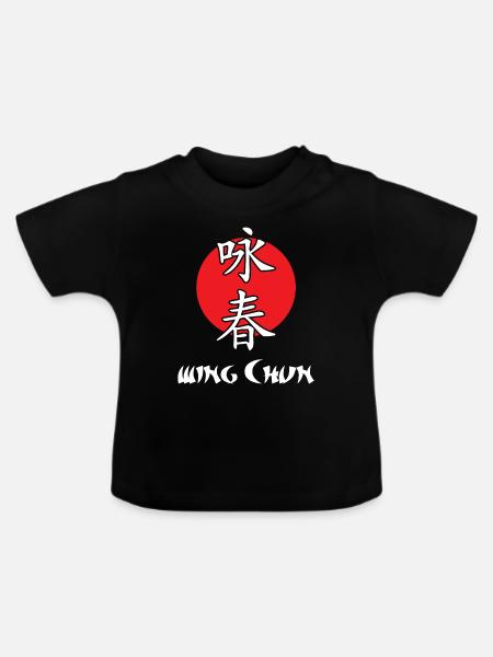 Wing Chun Kung Fu - Baby Bio-T-Shirt mit Rundhals - Schwarz
