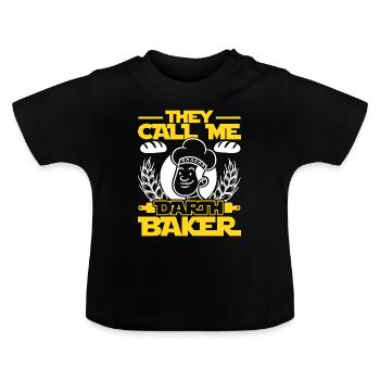 Ils m'appellent Dark Baker - T-shirt bio col rond Bébé - noir - Devant