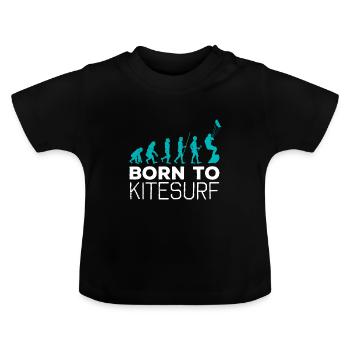 Kitesurfing Evolution Kite Boarding Fan Gift - T-shirt bio col rond Bébé - noir - Devant