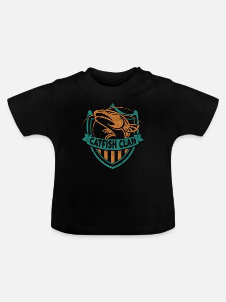 Wels - Baby Bio-T-Shirt mit Rundhals - Schwarz