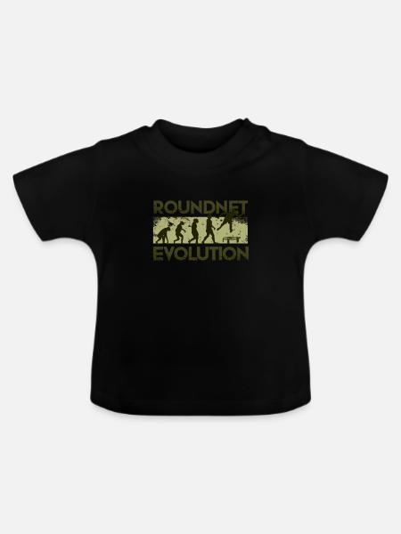 Roundnet Evolution - Baby Bio-T-Shirt mit Rundhals - Schwarz