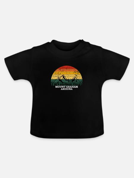 Mount Graham Arizona - Baby Bio-T-Shirt mit Rundhals - Schwarz
