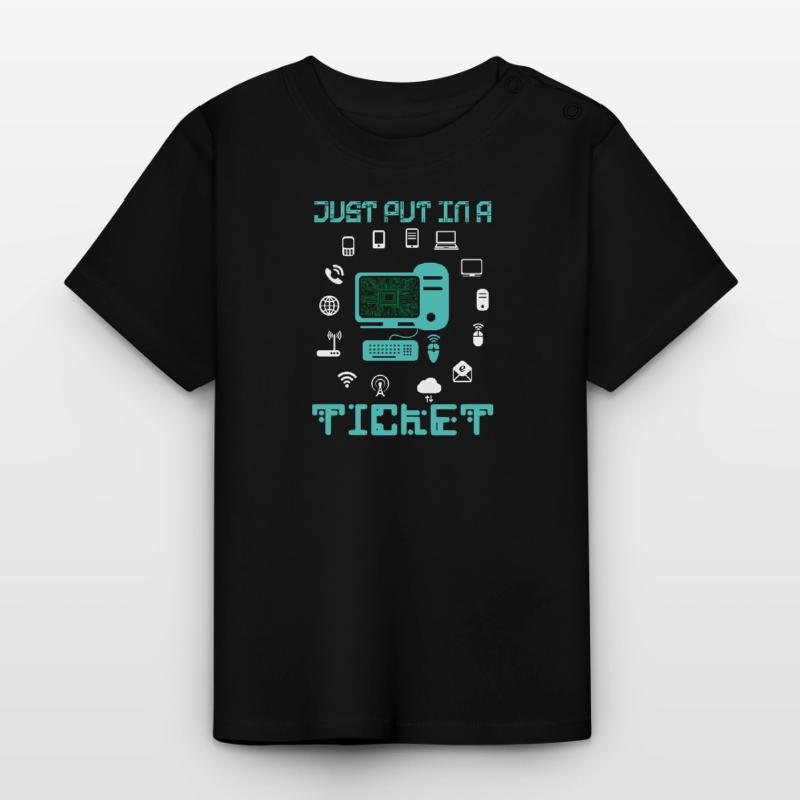 Technical Support Technology Programmer Baby Organic T-Shirt with Round Neck