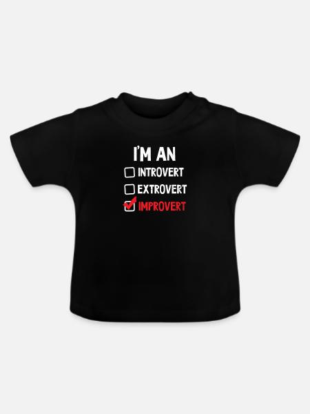 Improvisationstheater I'm An Improvert - Baby Bio-T-Shirt mit Rundhals - Schwarz