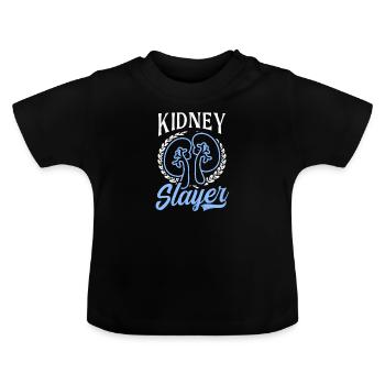 Dialysis Tech Kidney Slayer - Baby Organic T-Shirt with Round Neck - black - Front