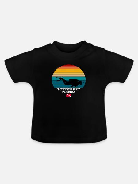 Totten Key US Island Diving - Baby Bio-T-Shirt mit Rundhals - Schwarz