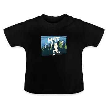 HIIT Fitness Frau - Baby Bio-T-Shirt mit Rundhals - Schwarz - Vorne