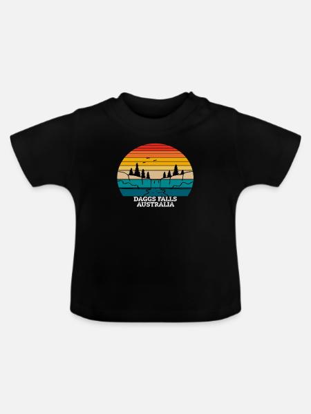 Daggs Falls Australia - Baby Bio-T-Shirt mit Rundhals - Schwarz