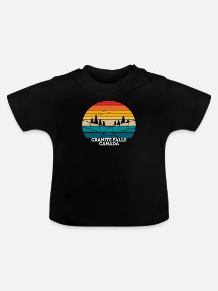 Granite Falls Canada - Baby Bio-T-Shirt mit Rundhals - Schwarz