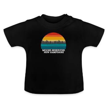 Moore Reservoir New Hampshire - T-shirt bio col rond Bébé - noir - Devant