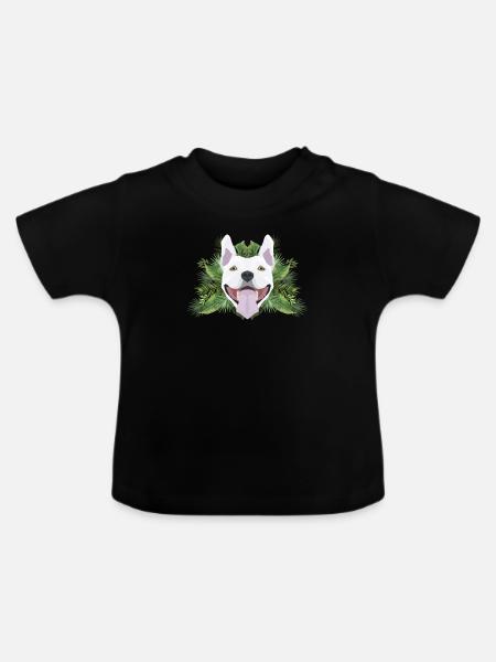 Tropical Bullterrier - Baby Bio-T-Shirt mit Rundhals - Schwarz