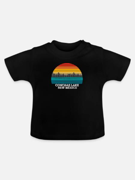 Conchas Lake New Mexico - Baby Bio-T-Shirt mit Rundhals - Schwarz