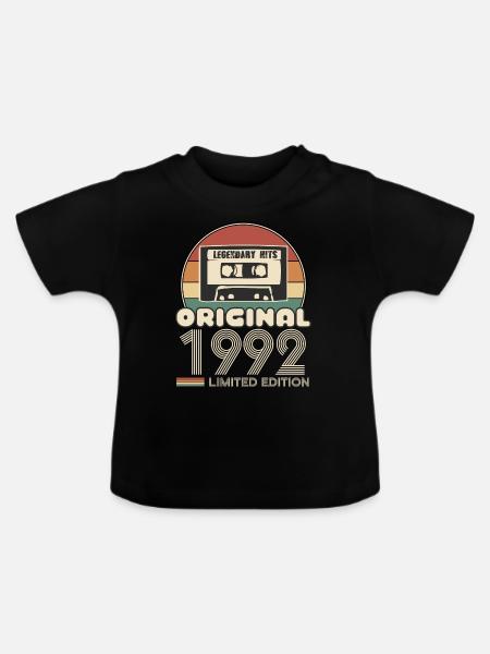 1992 - Baby Bio-T-Shirt mit Rundhals - Schwarz