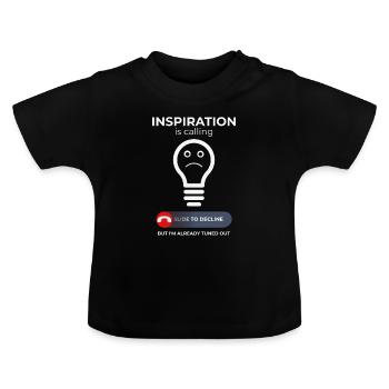 Creative Struggles – Inspiration and Humor - Baby Organic T-Shirt with Round Neck - black - Front