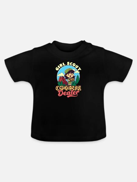 Pfadfinder Pfadfindermädchen - Baby Bio-T-Shirt mit Rundhals - Schwarz