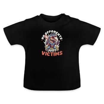 Lacrosse-Trainer Keine Gegner, nur Opfer - Baby Bio-T-Shirt mit Rundhals - Schwarz - Vorne