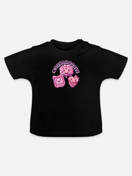 GI-Krankenschwester #SQUADGOALS - Baby Bio-T-Shirt mit Rundhals - Schwarz