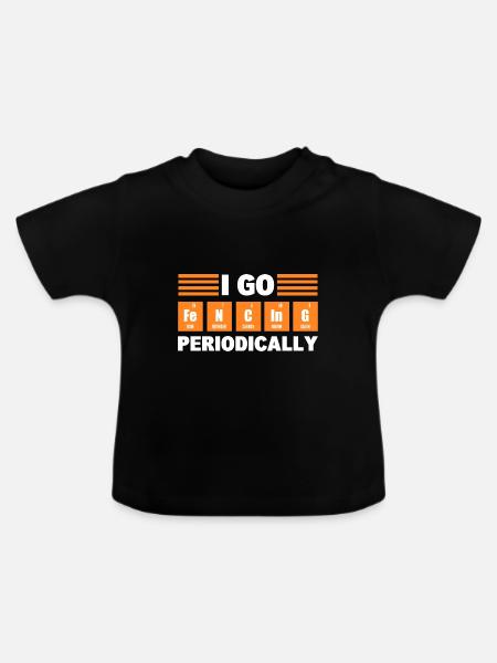Fechtsport Schwertkämpfer - Baby Bio-T-Shirt mit Rundhals - Schwarz