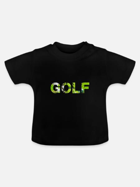 golf,schrift,typo,sport - Baby Bio-T-Shirt mit Rundhals - Schwarz