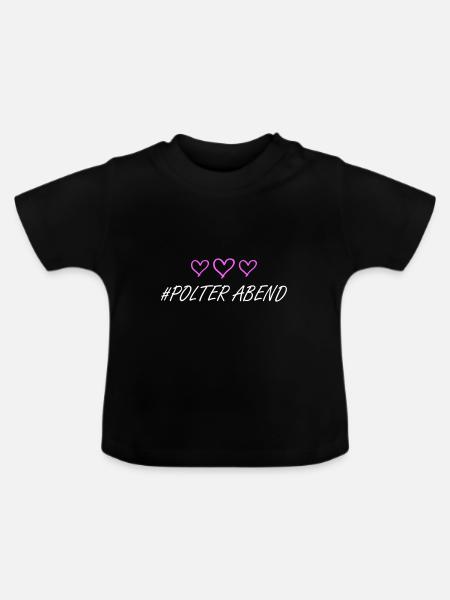 Polterabend herzchen - Baby Bio-T-Shirt mit Rundhals - Schwarz