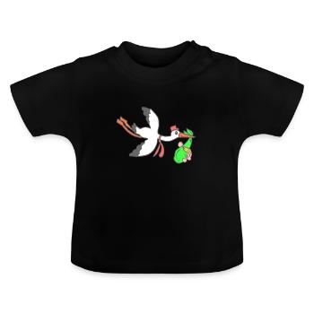Bébé Bébé Bébé bébé baptême naissance - T-shirt bio col rond Bébé - noir - Devant