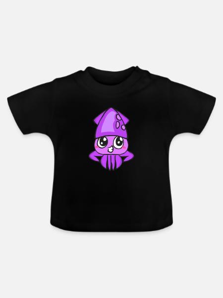 TINTENFISCH - Baby Bio-T-Shirt mit Rundhals - Schwarz