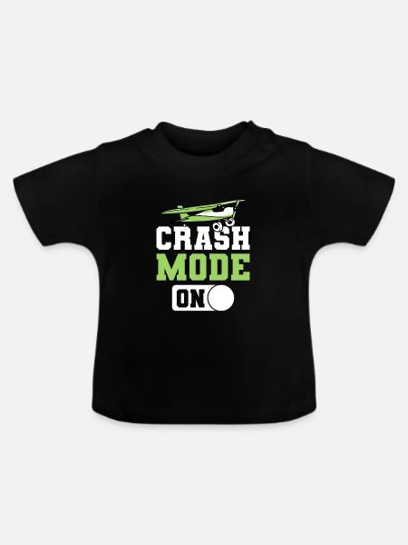 RC-Flugzeug RC-Flugzeug - Baby Bio-T-Shirt mit Rundhals - Schwarz