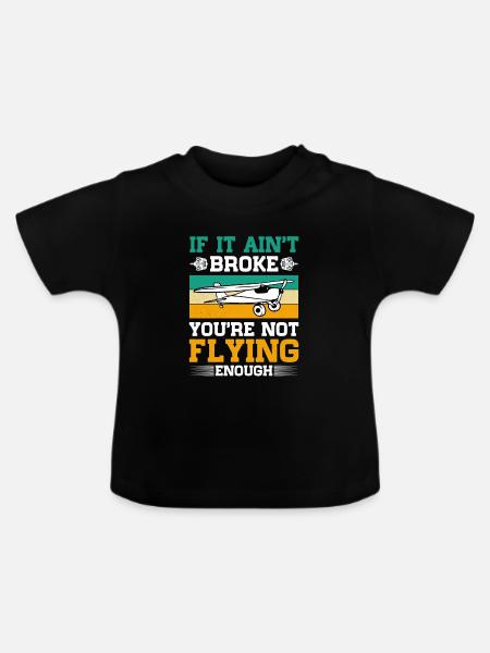 RC-Flugzeug RC-Flugzeug - Baby Bio-T-Shirt mit Rundhals - Schwarz